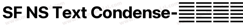 SF NS Text Condense字体转换